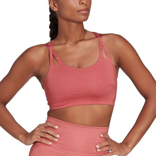 TOP DEPORTIVO ADIDAS YOGA LUXE STUDIO FIRE SOPORTE BAJO DE MUJER