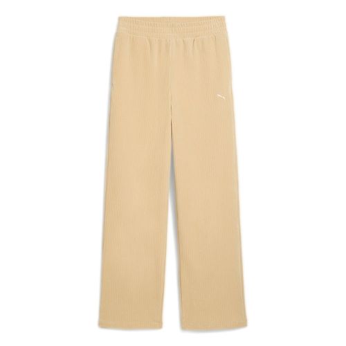 PANTALóN PUMA ESSENTIALS ELEVATED VELOUR RIB STRAIG MUJER