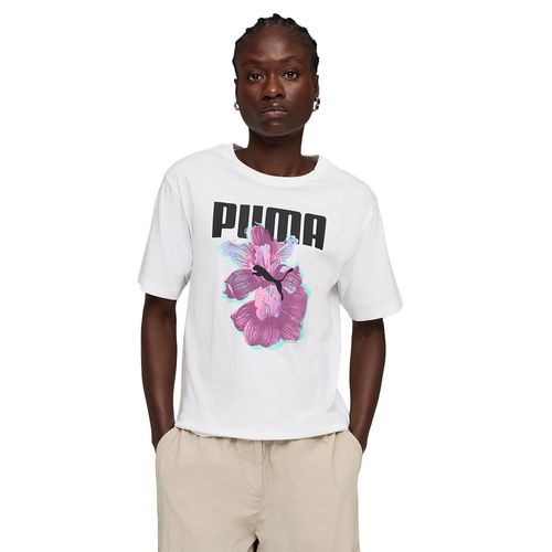REMERA PUMA GRAPHICS RELAXED FLOWER MUJER