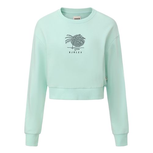 BUZO HURLEY PALM HORIZON CROPPED CREWNECK MUJER