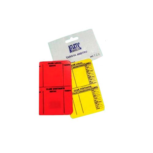 TARJETAS ARBITRO ATLETIC SERVICES FÚTBOL